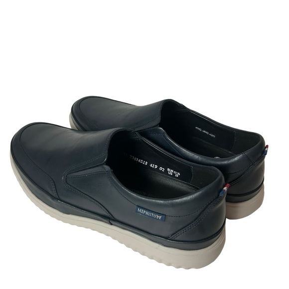 Mephisto men’s Twain sneaker loafer slip on shoes blue leather size US 12 main image 2
